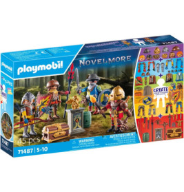 Playmobil Novelmore Set mit Rittern, Waffen, Schatztruhe und 45 Teilen für Kinder von 5 bis 10 Jahren.