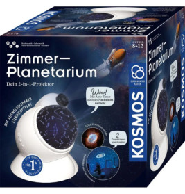 Kosmos Zimmer-Planetarium: Sternenprojektor für Kinder von 8-12 Jahren, zeigt Sterne und Planeten auf der Verpackung.