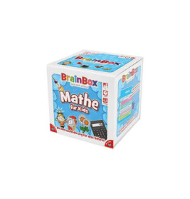Eine BrainBox Mathe für Kids-Spielschachtel mit buntem Design und deutscher Beschriftung.