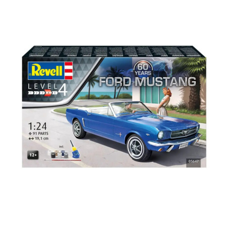 Geschenkset 60th Anniversary of Ford Mustang , Revell Modellbausatz mit Basiszubehör