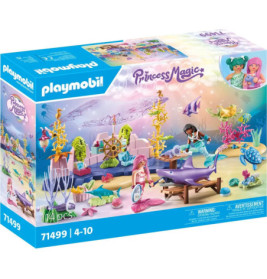 Playmobil Princess Magic Set mit Meerjungfrauen, Meeresbewohnern und farbenfroher Unterwasserlandschaft.