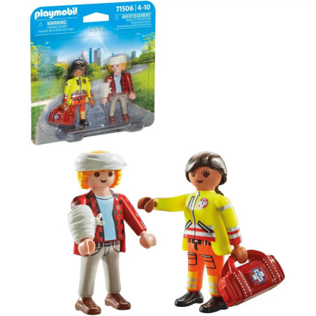 PLAYMOBIL 71506 DuoPack Sanitäterin mit Patient