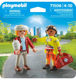 PLAYMOBIL 71506 DuoPack Sanitäterin mit Patient
