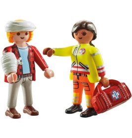 PLAYMOBIL 71506 DuoPack Sanitäterin mit Patient