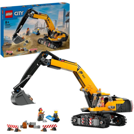 LEGO City Bagger-Set mit Verpackung, Minifiguren, Absperrungen und Zubehör ausgestellt. LEGO City Bagger-Set mit Verpackung, Minifiguren, Absperrungen und Zubehör ausgestellt.