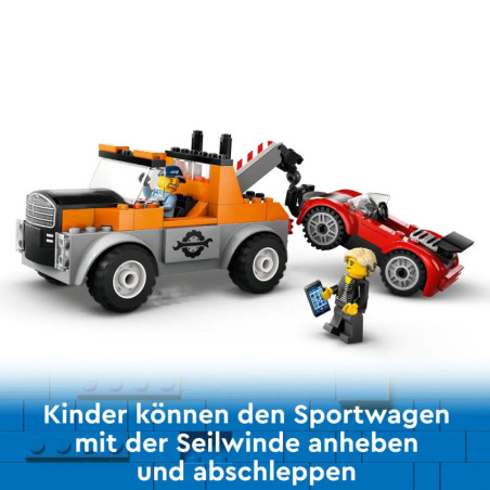 60435 Abschleppwagen mit Sportauto 60435 Abschleppwagen mit Sportauto
