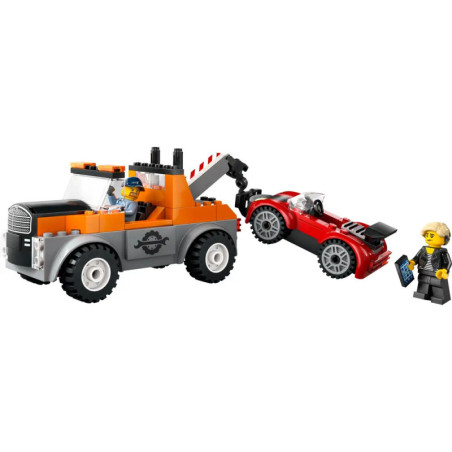 60435 Abschleppwagen mit Sportauto 60435 Abschleppwagen mit Sportauto