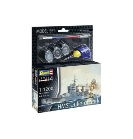 Revell Modellbausatz HMS Duke of York, inklusive Farben, Kleber und Pinsel im Set.