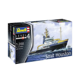 Revell Modellbaukasten Smit Houston Schlepper, Level 4, Maßstab 1:200, 140 Teile, mit Schiffsabbildung auf der Box.