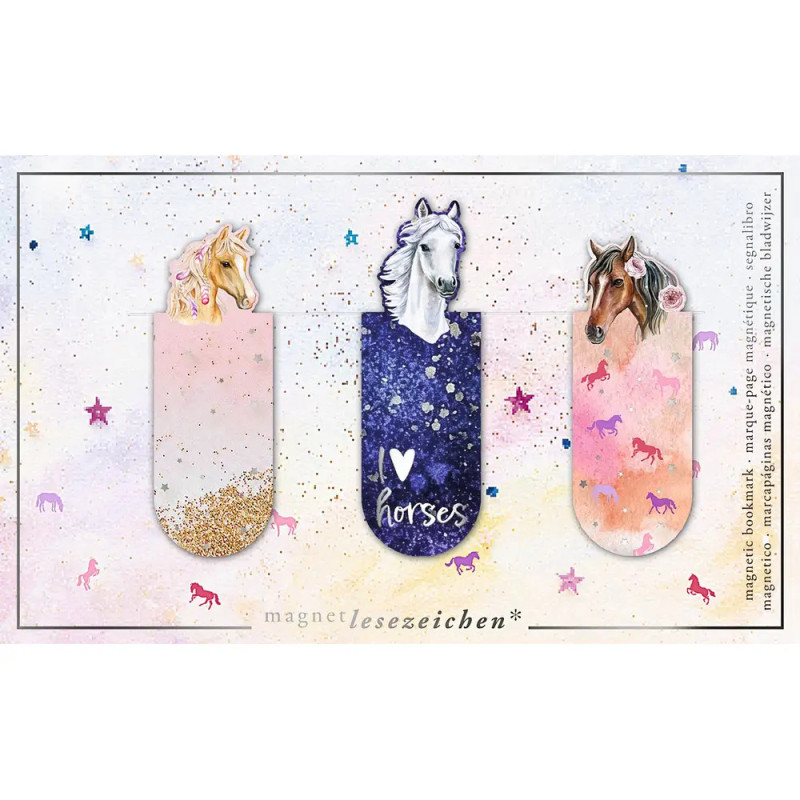 Magnetlesezeichen Lovely Horses