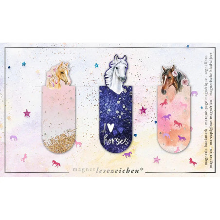 Magnetlesezeichen Lovely Horses