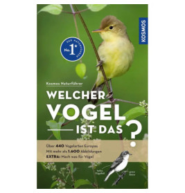 Cover eines deutschen Vogelführers mit gelb-grünem Vogel auf einem Ast und Infos zur Bestimmung von Vögeln.