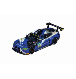 Blau-schwarzer Rennwagen mit Sponsor-Logos, großem Heckflügel und der Nummer 32 auf Türen und Motorhaube.