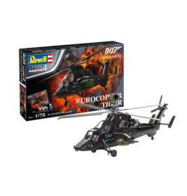 Geschenkset James Bond Eurocopter Tiger, Revell Modellbausatz mit Basiszubehör