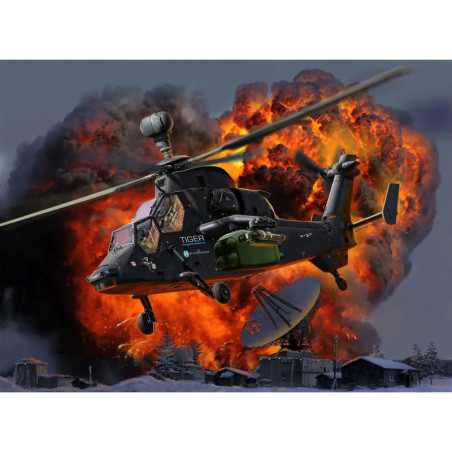 Geschenkset James Bond Eurocopter Tiger, Revell Modellbausatz mit Basiszubehör