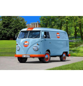 Model Set VW T1 panel van (Gulf Decoration), Revell Modellbausatz mit Basiszubehör