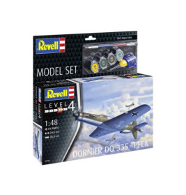 Revell Level 4 Modellset Dornier DO 335 Pfeil inkl. Farben, Pinsel und Kleber.