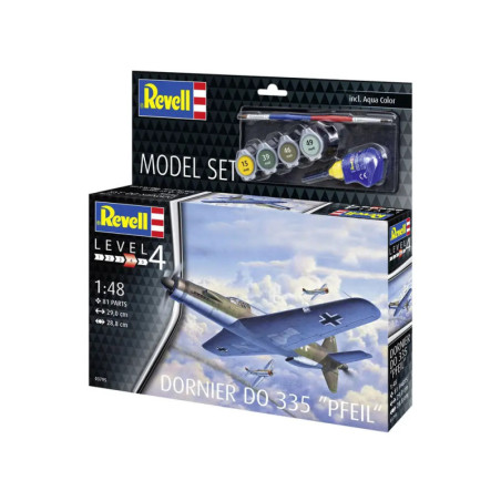 Model Set Dornier Do 335 Pfeil, Revell Modellbausatz mit Basiszubehör