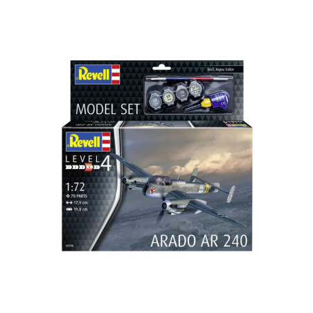 Model Set Arado Ar 240 , Revell Modellbausatz mit Basiszubehör