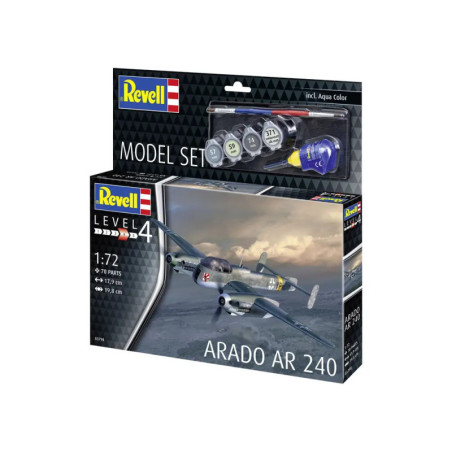 Model Set Arado Ar 240 , Revell Modellbausatz mit Basiszubehör