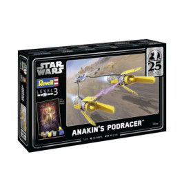Revell Star Wars Anakins Podracer Modellbausatz mit Abbildung des Podracers und 25 Jahre Jubiläumslogo auf der Box.