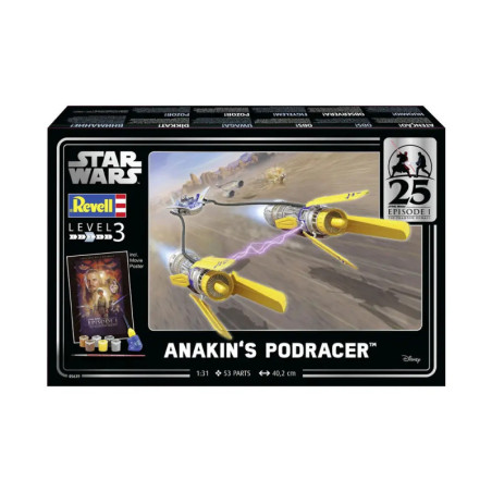 Geschenkset Anakin s Podracer: EP1 25th Anniv., Revell Modellbausatz mit Basiszubehör