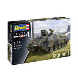 Revell Modellbausatz Jaguar 1 Jagdpanzer, Maßstab 1:35, Level 4, enthält 197 Teile.