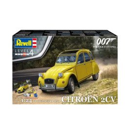 Geschenkset James Bond Citroen 2 CV, Revell Modellbausatz mit Basiszubehör