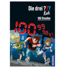 Drei animierte Jungen rennen nachts, über ihnen leuchtet eine rote digitale 100 und Fragezeichen.