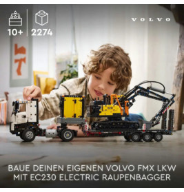 42175 Volvo FMX LKW mit EC230 Electric Raupenbagger