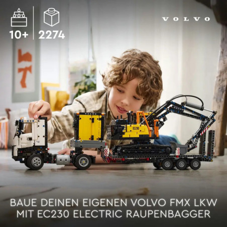 42175 Volvo FMX LKW mit EC230 Electric Raupenbagger