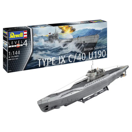 German Submarine Type IX C 40 U190, Revell Modellbausatz German Submarine Type IX C 40 U190, Revell Modellbausatz