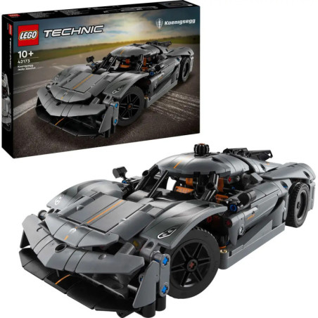 LEGO Technic Koenigsegg Set mit aufgebautem Modellauto vorne, Verpackung im Hintergrund.