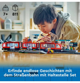 60423 Straßenbahn mit Haltestelle