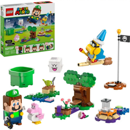 LEGO Super Mario Luigi Set mit Luigi, Magikoopa, Boo, Röhre, Flagge und verschiedenen Bauelementen. LEGO Super Mario Luigi Set mit Luigi, Magikoopa, Boo, Röhre, Flagge und verschiedenen Bauelementen.