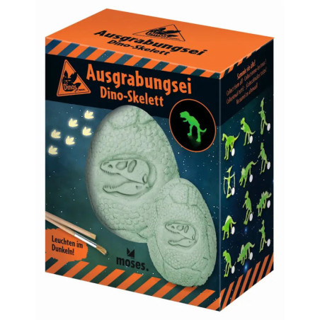 Ausgrabungsei Dino-Skelett