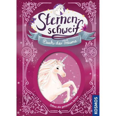 Eine pinke Box mit einem Einhornbild.