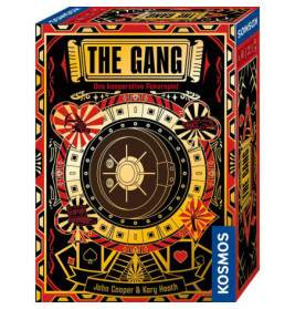 Spielschachtel The Gang mit auffälligen Mustern, Poker-Symbolen und seitlichem Kosmos-Logo.