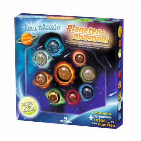 Leuchtende Planeten-Murmeln