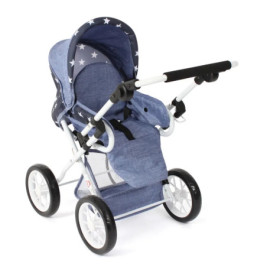 Kombi-Puppenwagen LENI Sternchen navy