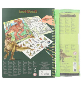 Dino World Malbuch mit Buntstiften