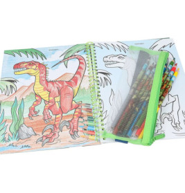 Dino World Malbuch mit Buntstiften