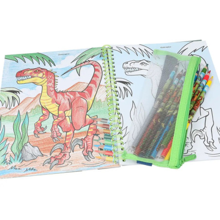 Dino World Malbuch mit Buntstiften