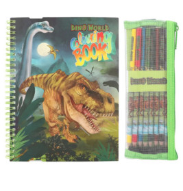 Dino World Malbuch mit Buntstiften