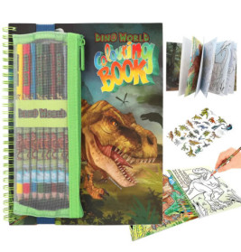 Dino World Malbuch mit Buntstiften