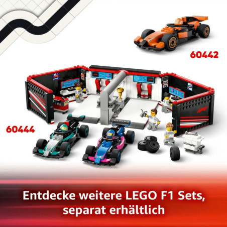 LEGO City 60443 F1 Boxenstopp mit Boxencrew und Ferrari Flitzer