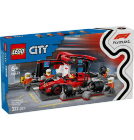 LEGO City 60443 F1 Boxenstopp mit Boxencrew und Ferrari Flitzer