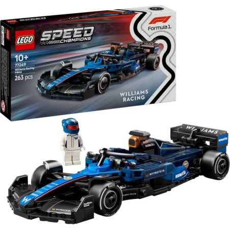 LEGO Speed Champions Williams Racing F1-Set mit Minifigur und 263 Teilen, geeignet ab 10 Jahren.