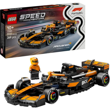 LEGO McLaren F1 Auto mit Minifigur, Box und 269 Teilen, geeignet ab 10 Jahren.