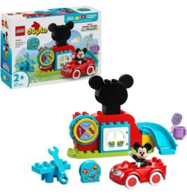 LEGO Duplo Set: Mickey Mouse Clubhouse mit Mickey-Figur, Auto und bunten Bausteinen.